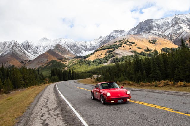 Porsche Banff mountains
