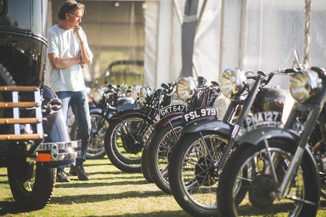 Bonhams opened with a bevy of motorcycles