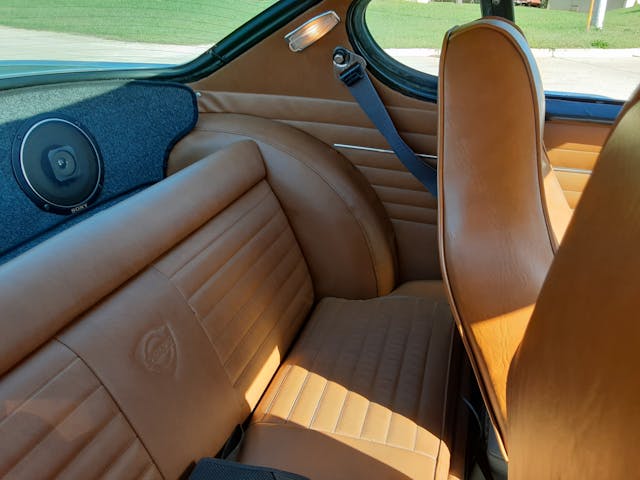 1967 Volvo 1800S interior rear seats