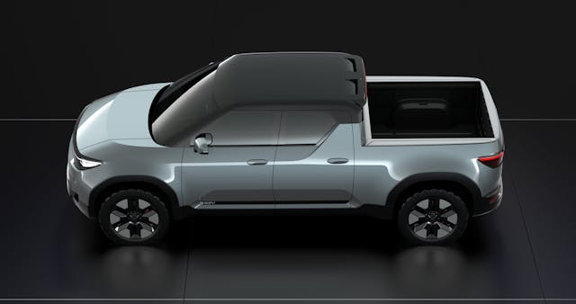 Toyota small ev trucklet concept high angle side