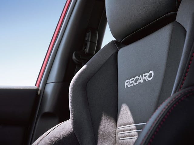2024 Subaru WRX TR interior Recaro seat detail