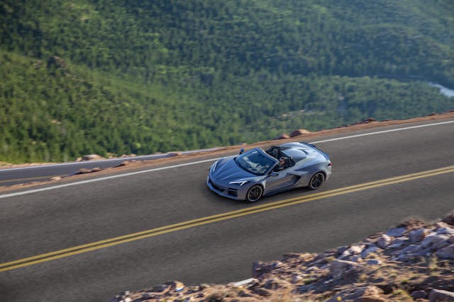 2024 Chevrolet Corvette E-Ray high angle action