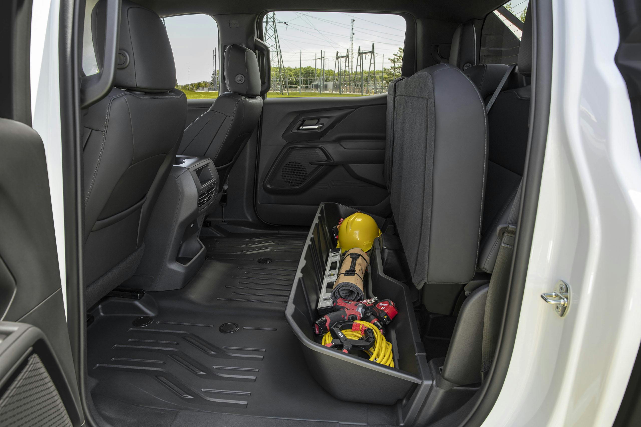 2024 Chevrolet Silverado EV WT interior rear-seat storage