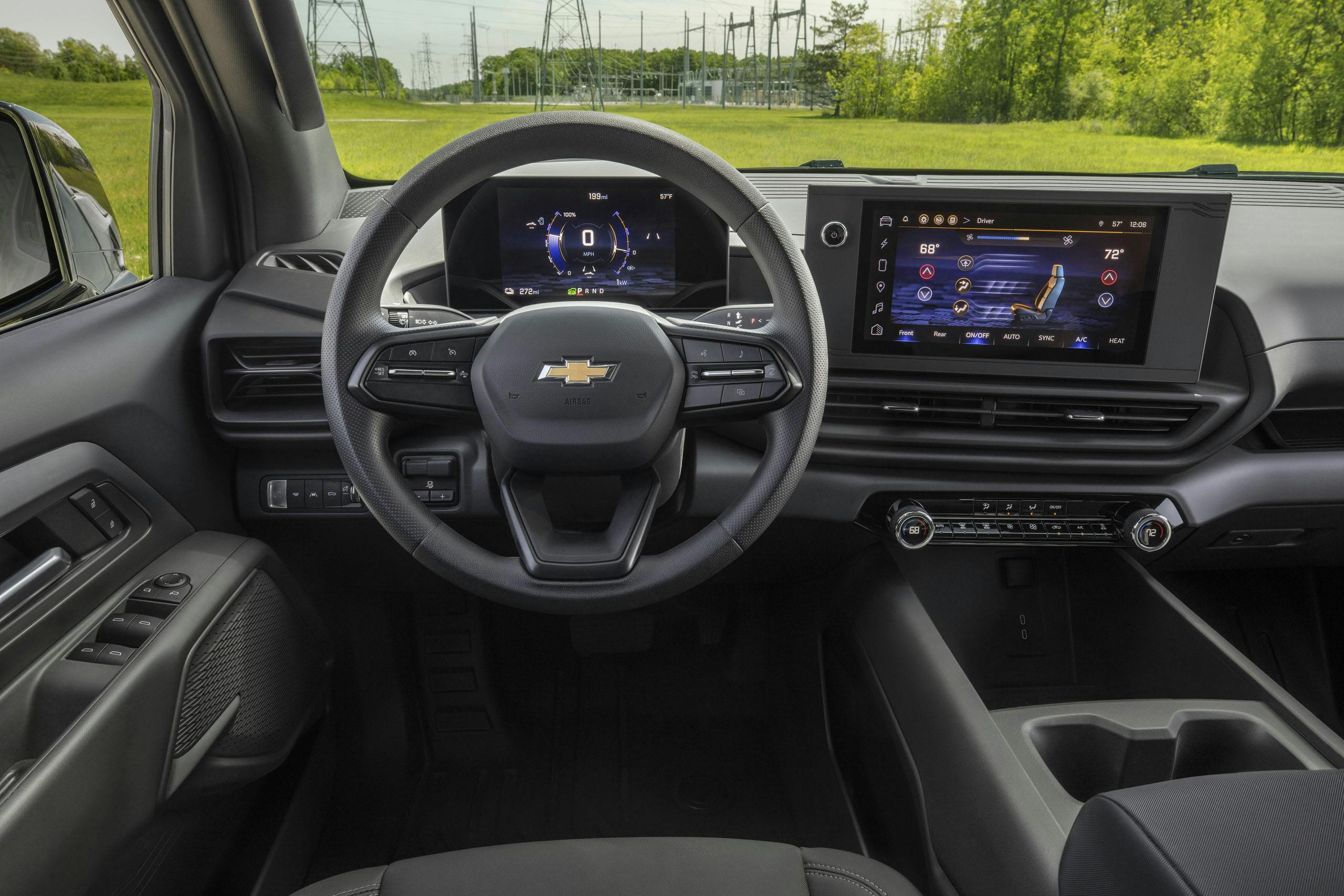 2024 Chevrolet Silverado EV WT interior driver's POV