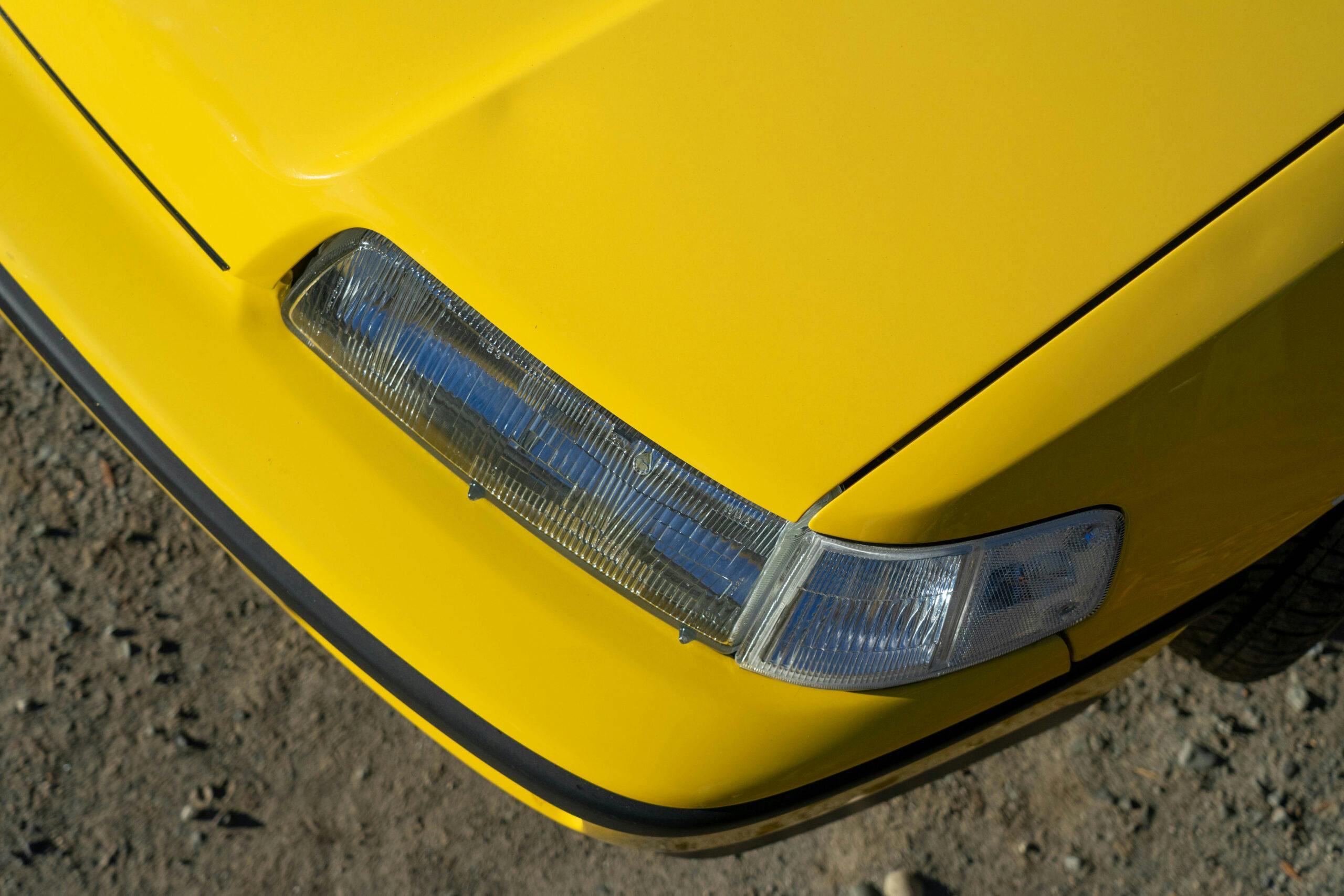 Honda CRX headlight closeup