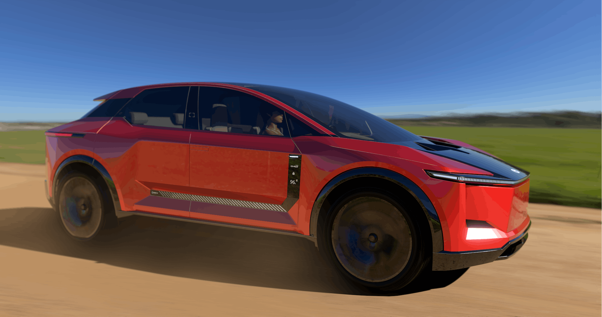 FT3e suv side view action red