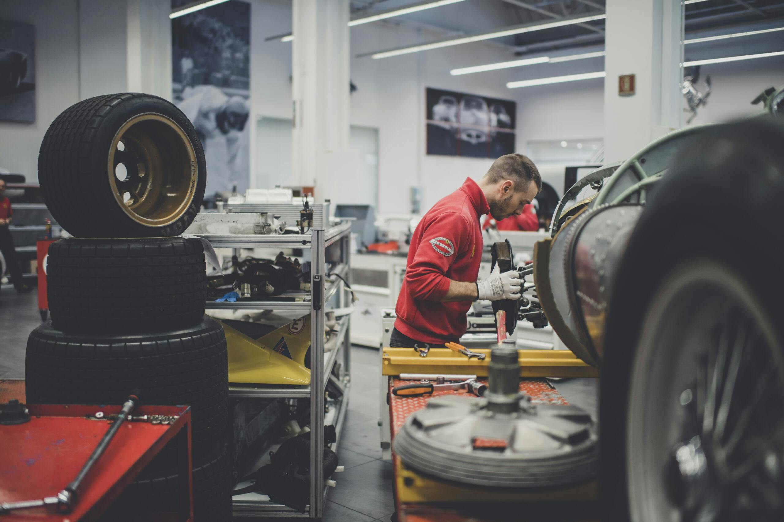 Ferrari Classic restoration outfit worker
