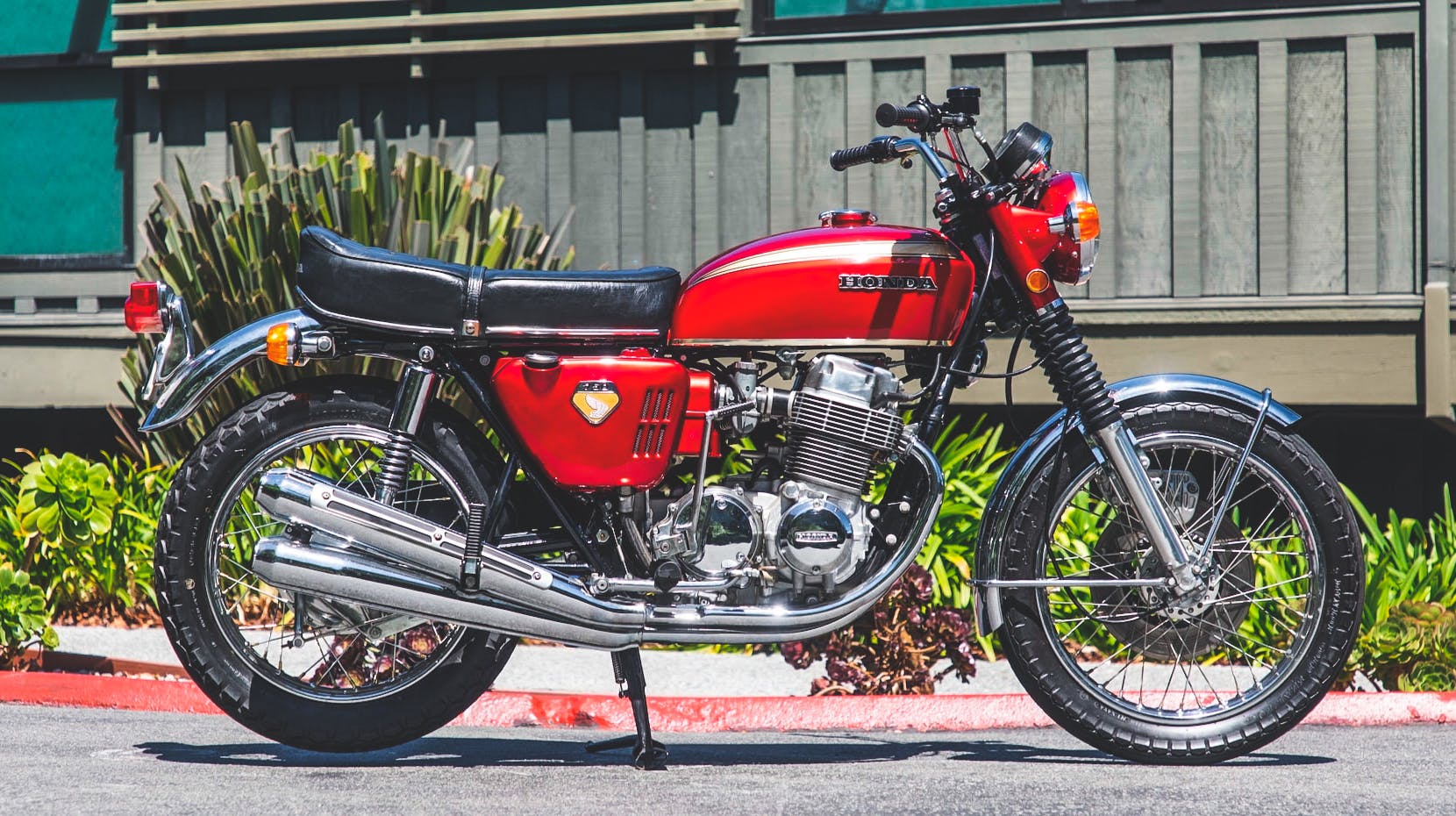 Honda vintage motorcycle side