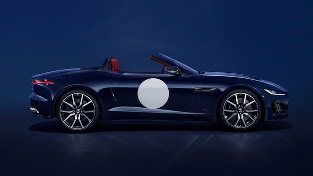 Jaguar F-Type ZP Edition convertible exterior side profile blue