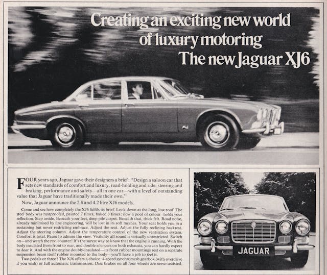 Jaguar XJ6 ad