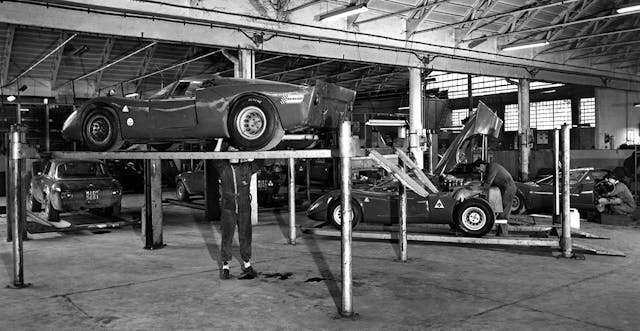 1968 Alfa Romeo Autodelta works shop