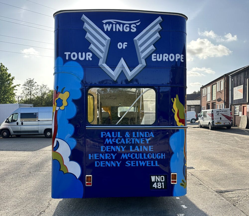 Paul McCartney Bristol Wings Over Europe Tour Bus rear