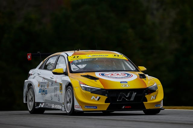 IMSA Michelin Pilot Challenge Wickens front three quarter action