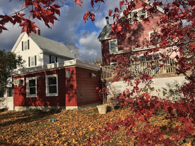 Rob Siegel garage exterior fall foliage