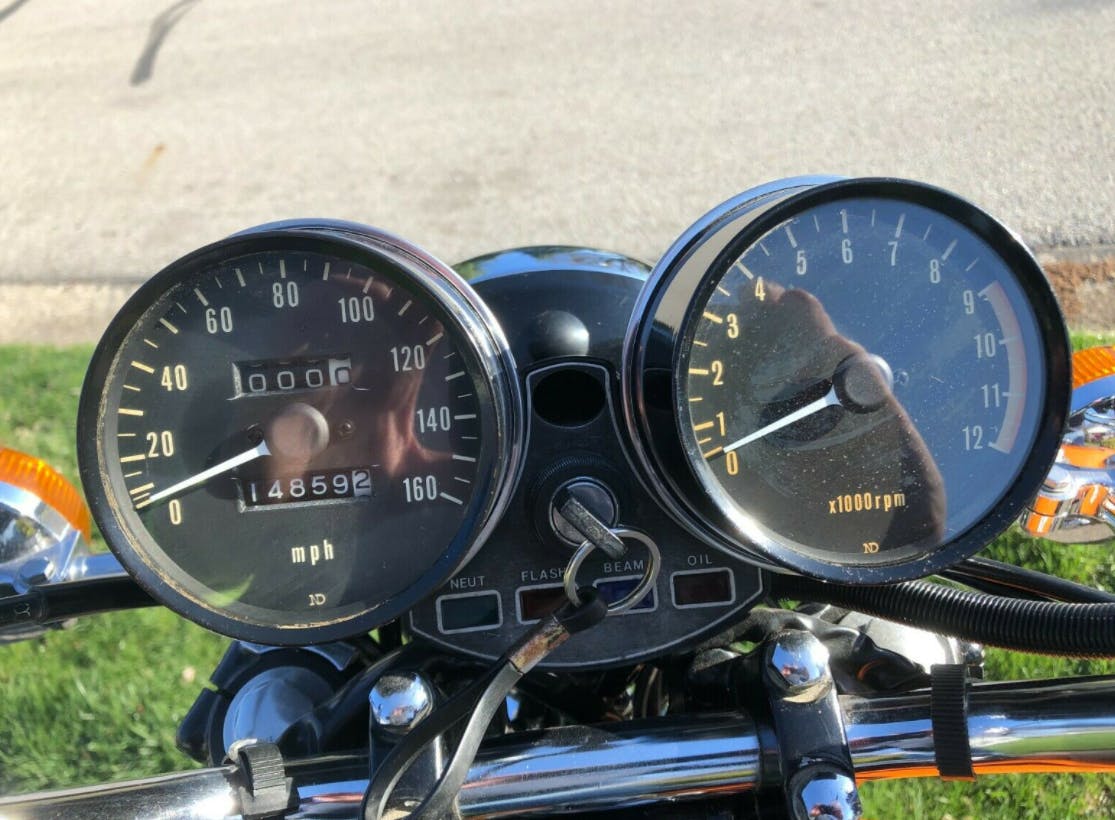 Vintage Kawasaki Motorcycle gauges