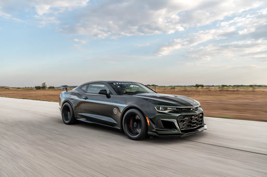 hennessey custom camaro exorcist front three quarter action