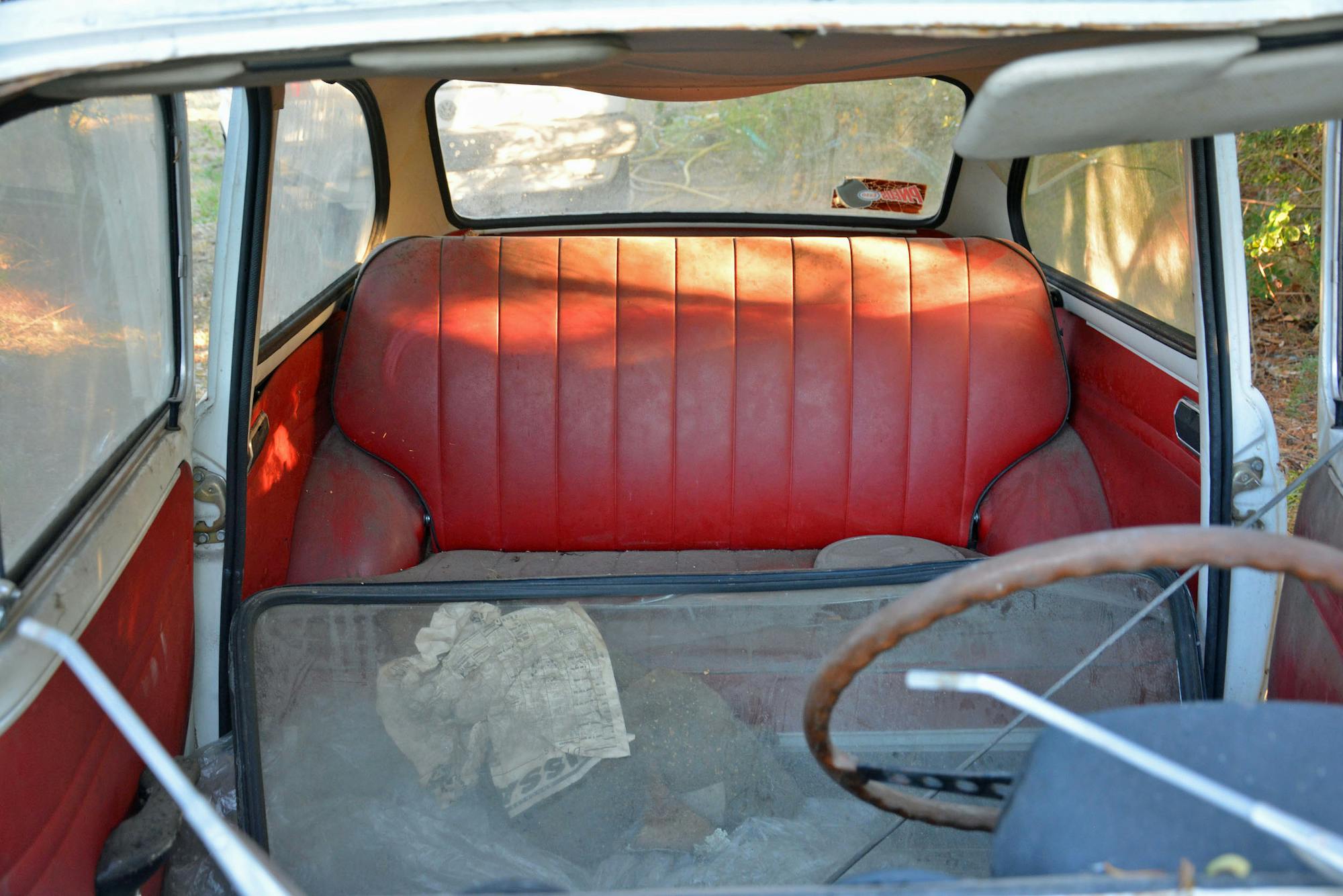 1969 Fiat 850 interior rear seat