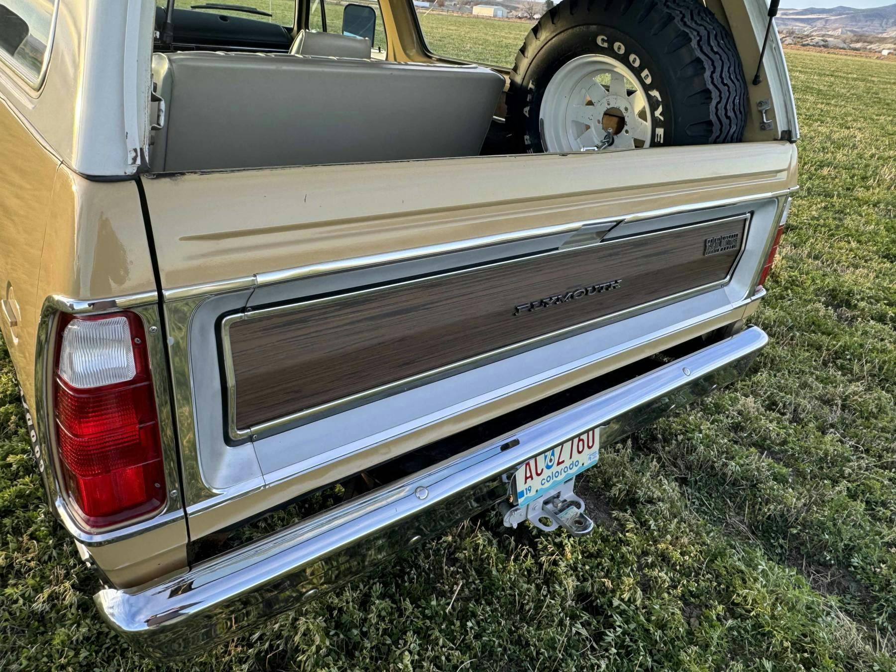 1976 Plymouth Trail Duster rear tailgate