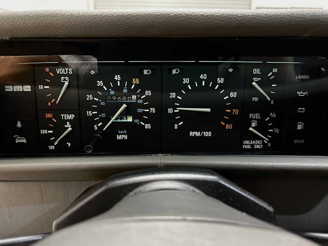 Johnny Carson 1981 DeLorean DMC-12 dash gauges