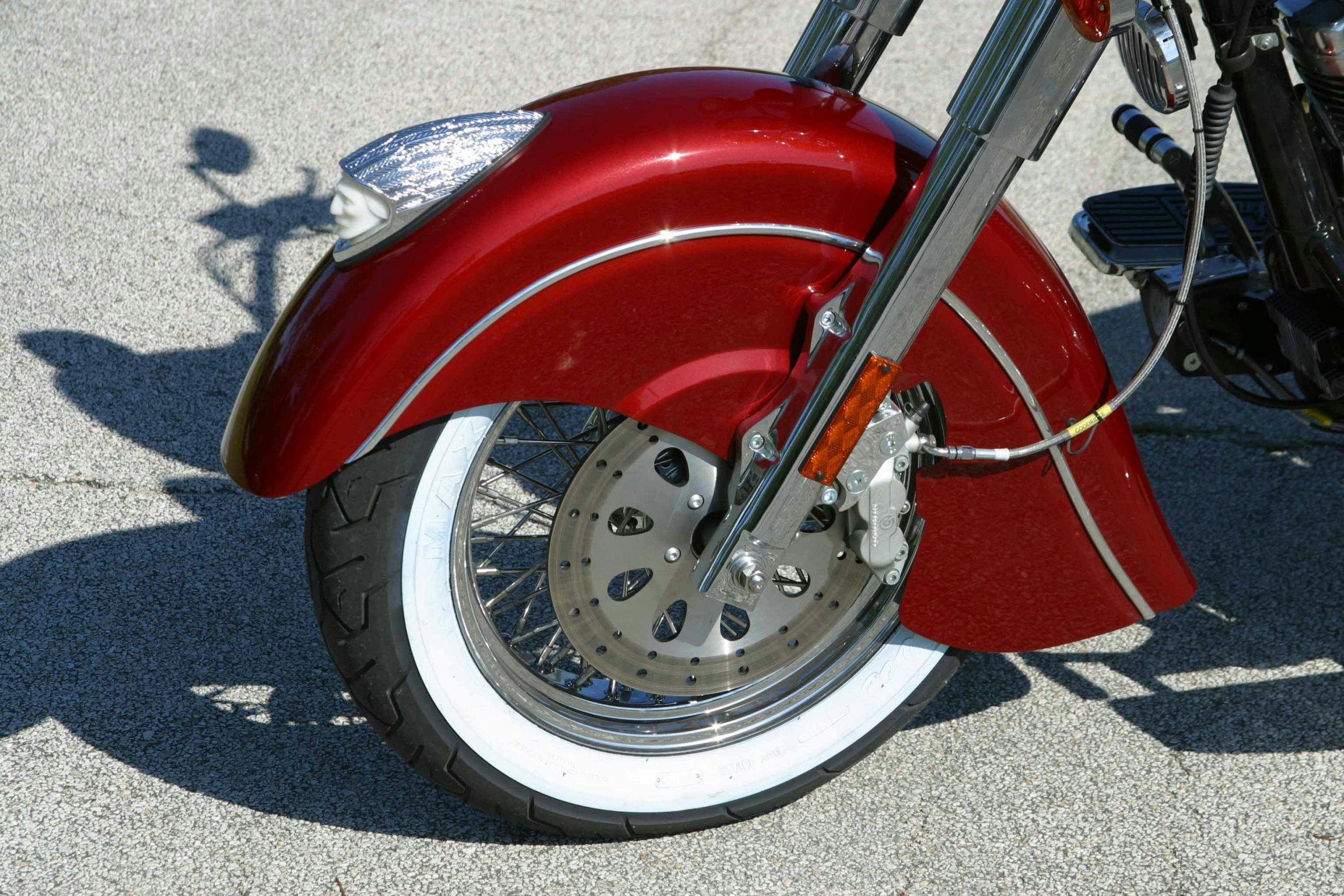 Indian Chief motorcycle front wheel