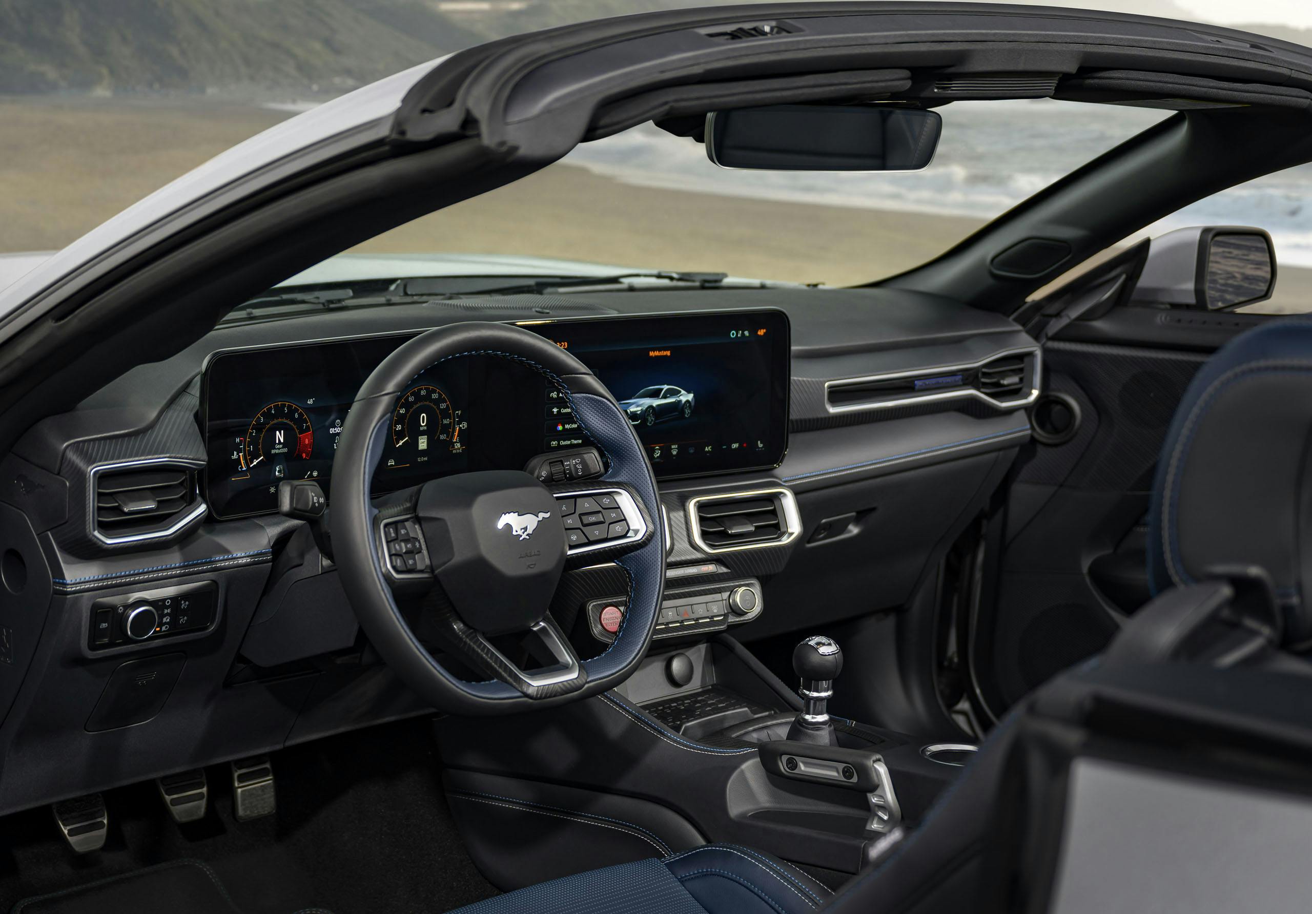 2024 Ford Mustang GT California Special interior dashboard steering wheel shifter
