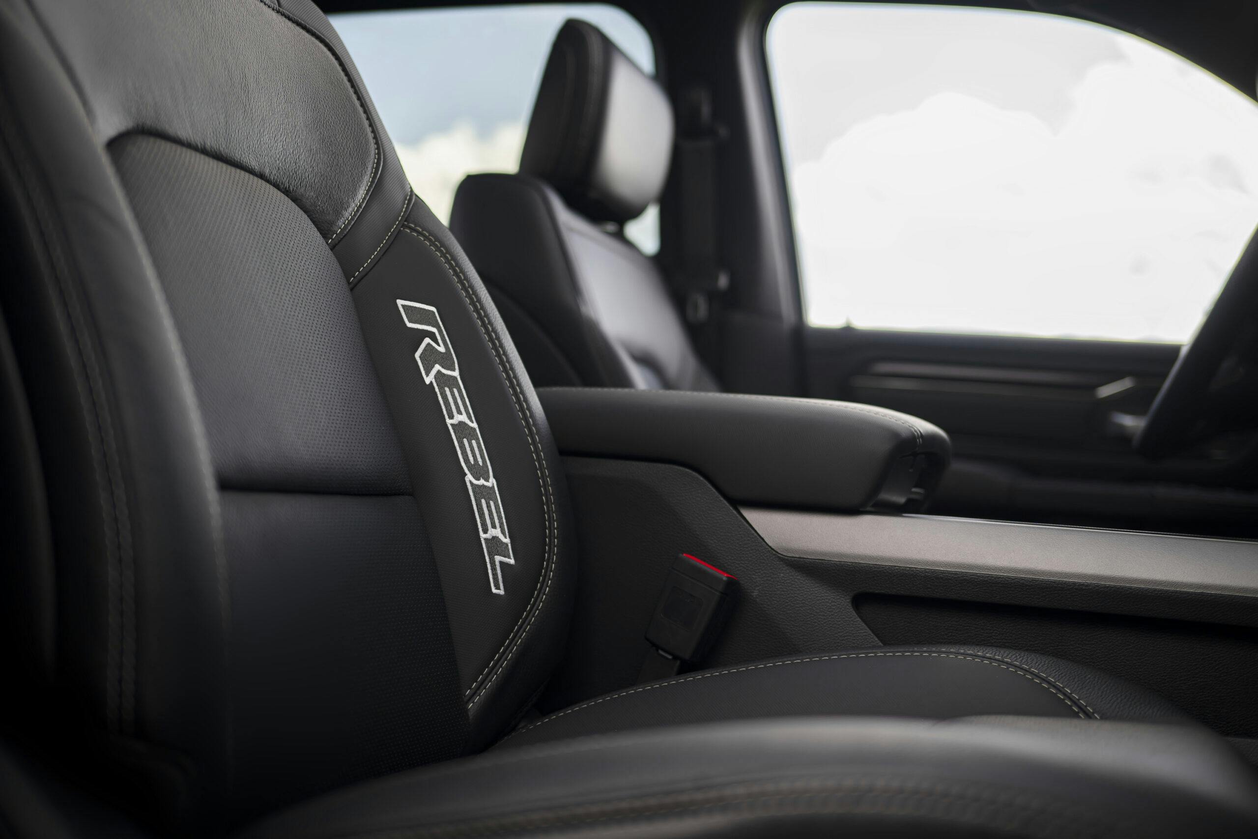 2025 Ram 1500 interior front seat bolster detail