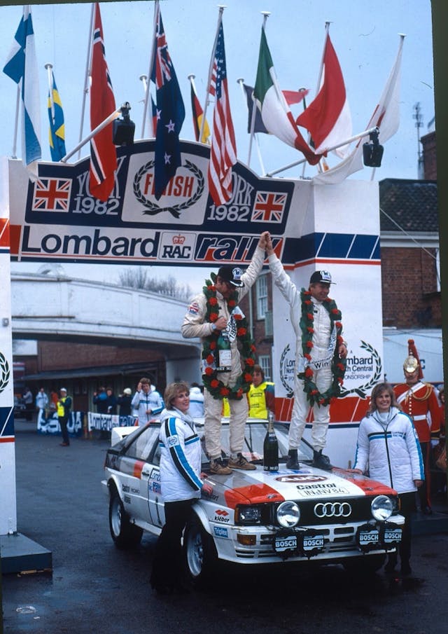 Hannu Mikkola was fastest in the 1981 and 1982 Lombard RAC Rallies