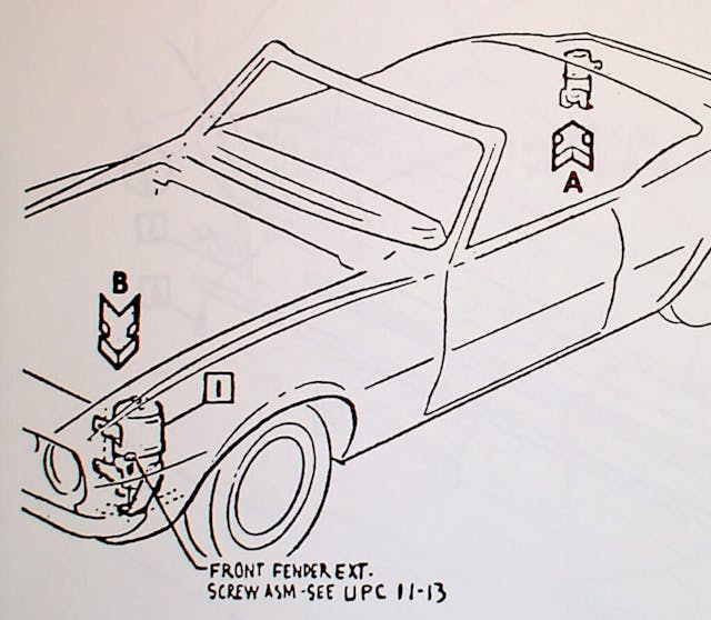 67 Camaro Convertible Shaker Drawing