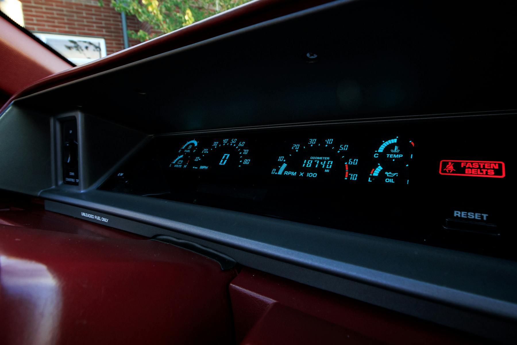 1991 Oldsmobile Cutlass Supreme Convertible interior digital dash display
