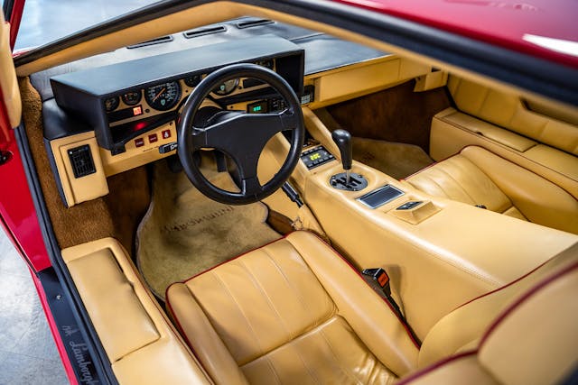 2024 bull market Lamborghini Countach 25th Anniversary Edition interior