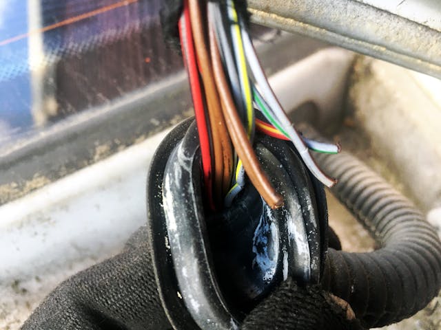 car wiring closeup