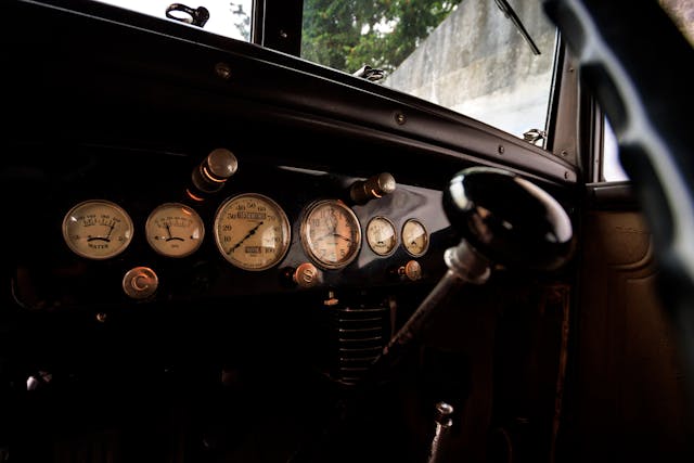 1931 Chrysler Imperial interior dash gauges