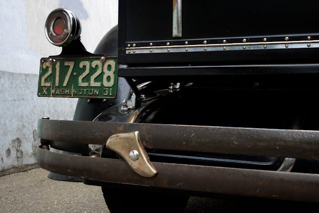 1931 Chrysler Imperial rear plate