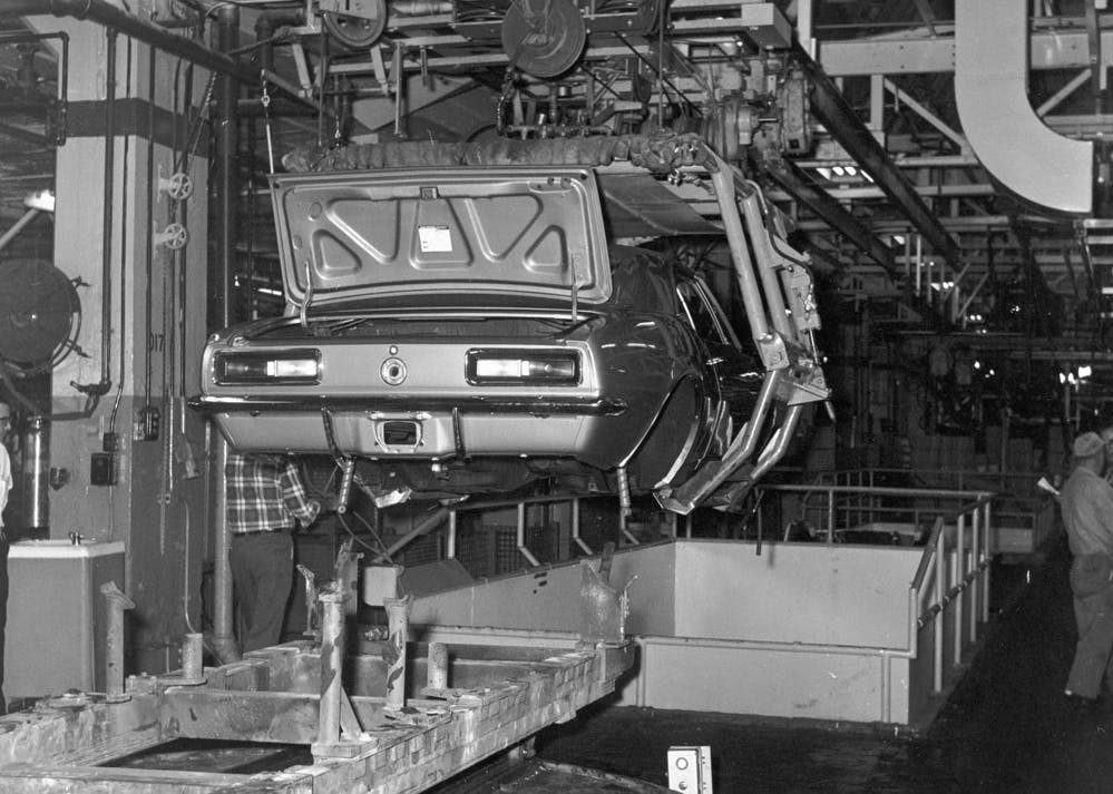 1st Generation Chevrolet Camaro factory line rear body