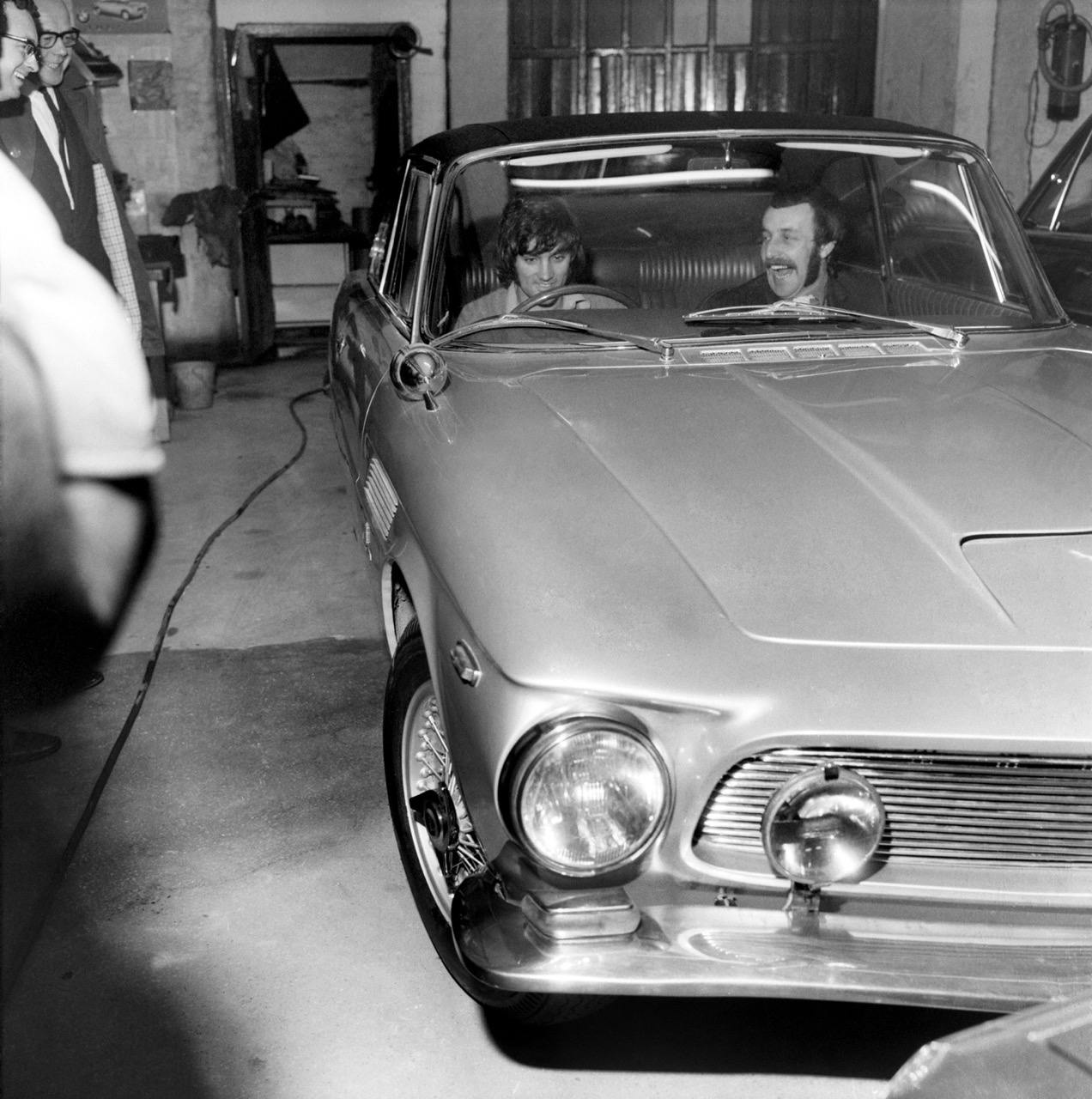 Manchester United star forward George Best picture with his latest car