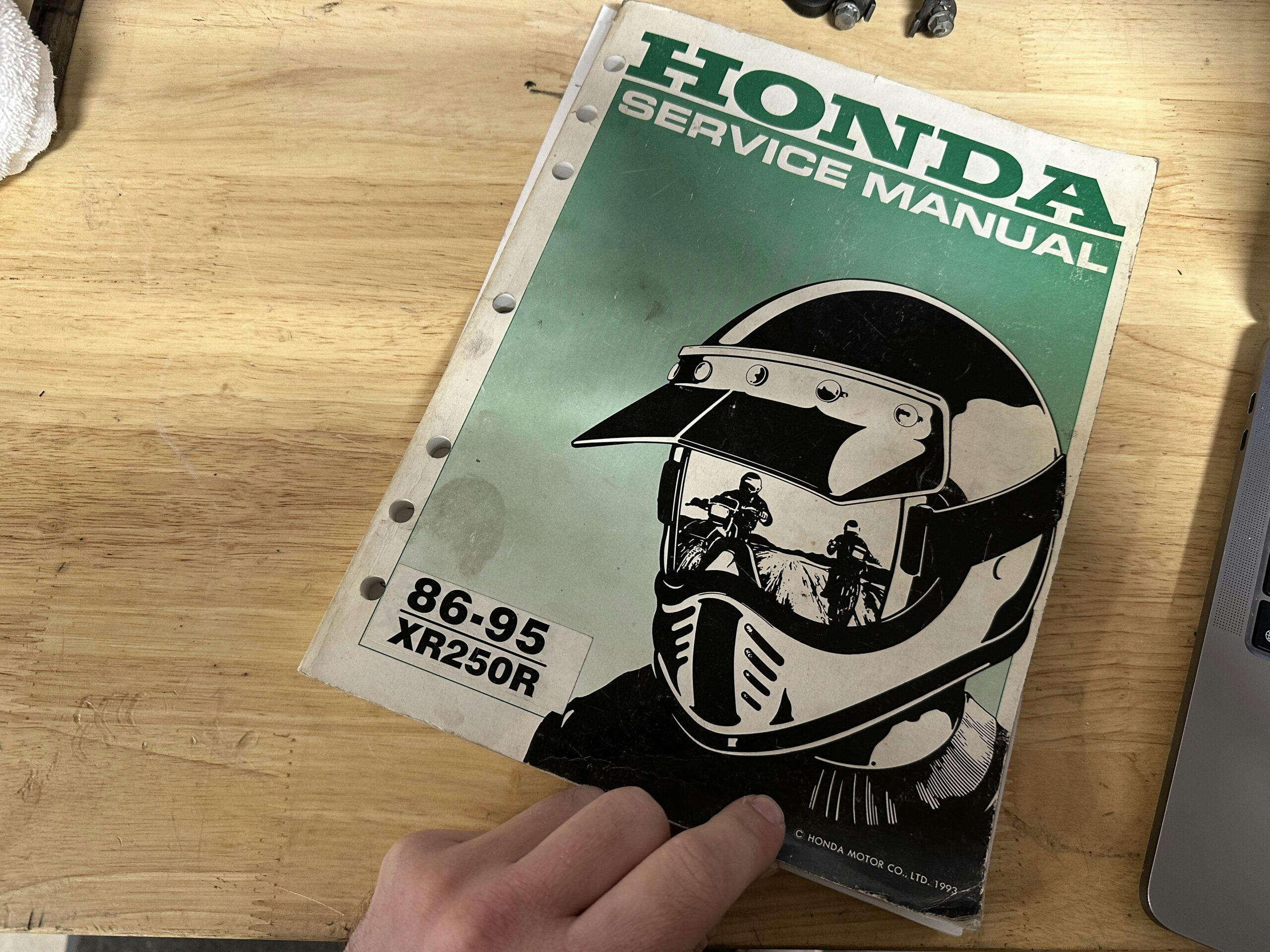 Honda XR250R service manual