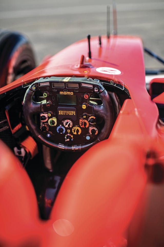 F1 Car 2002 Ferrari cockpit vertical