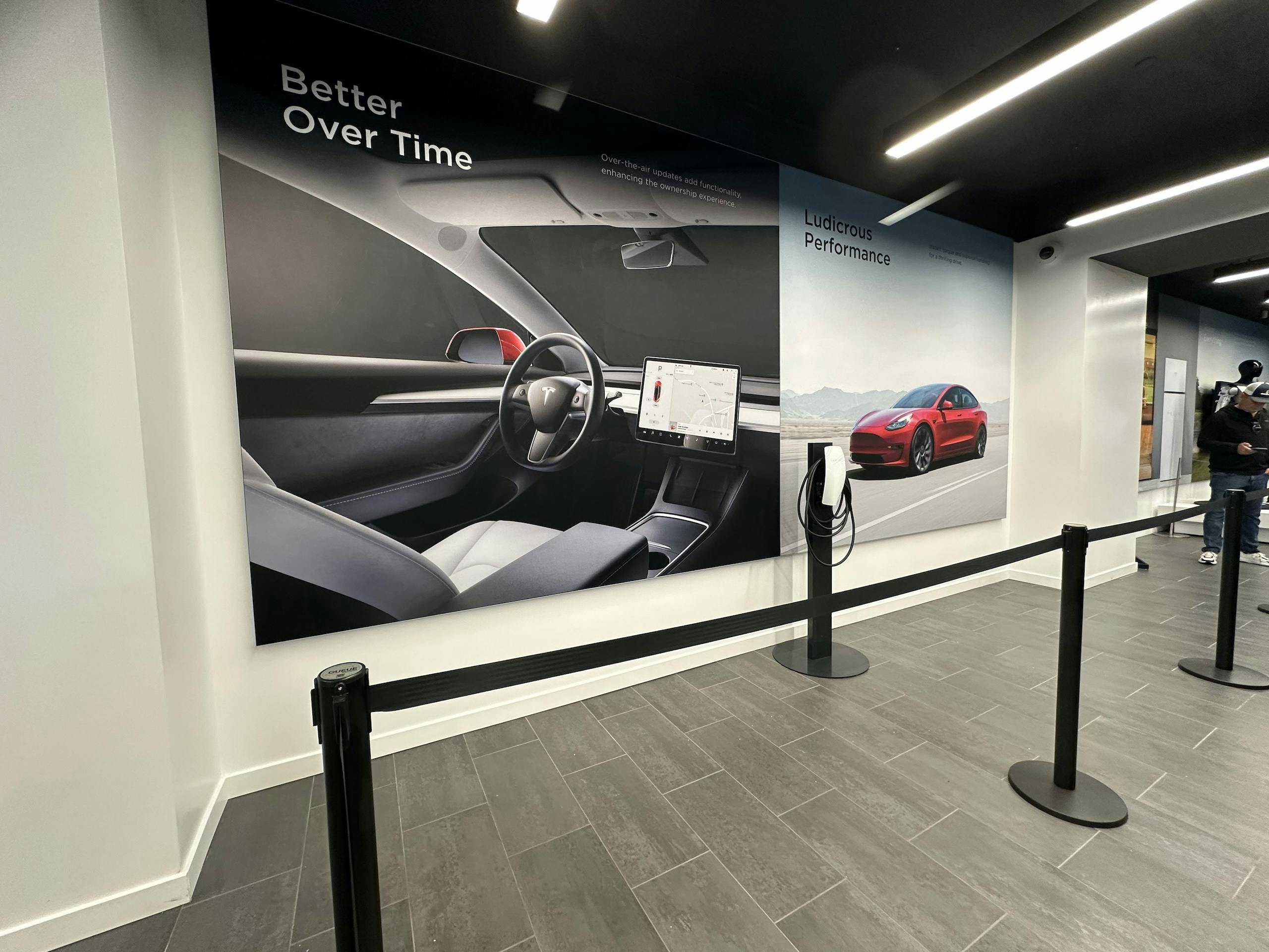Tesla Cybertruck store display wall art