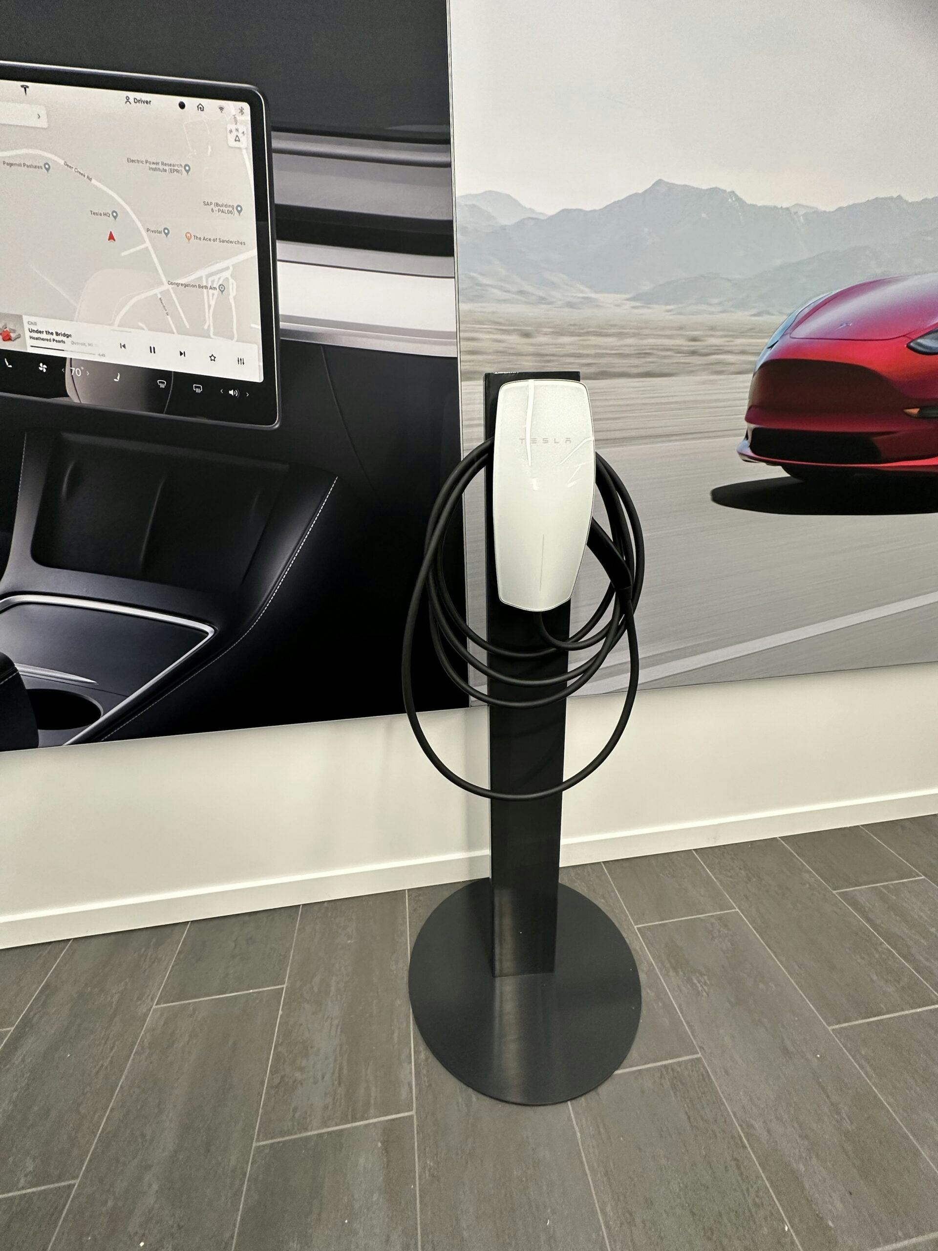 Tesla Cybertruck store display charger