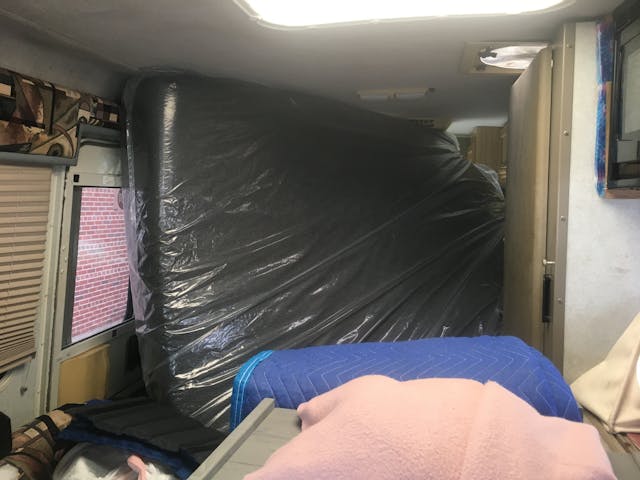 mattress in camper van