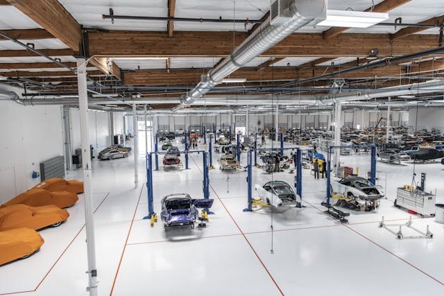 Singer’s new facility in Torrance, California, opened in March 2022. At more than 100,000 square feet, the shop is large enough to hold the entire “reimagining” process
