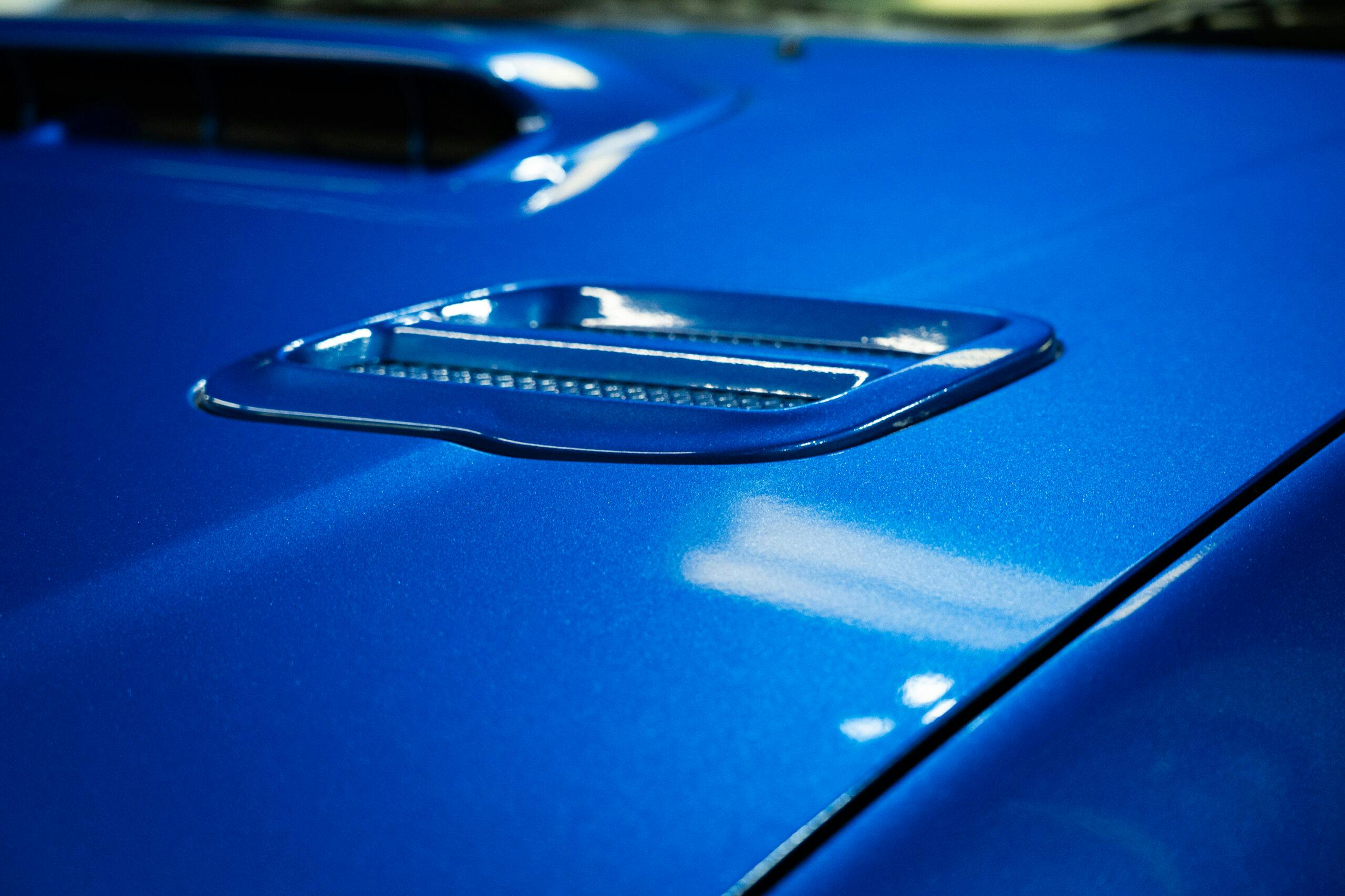 Detailing 1998 Subaru WRX STI Type R hood detail