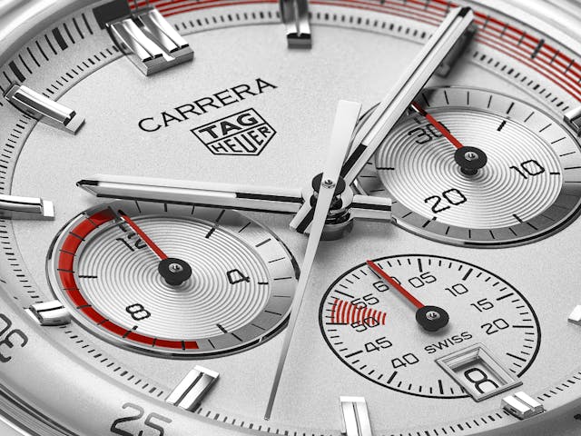 TAG Heuer Carrera Chronosprint face detail