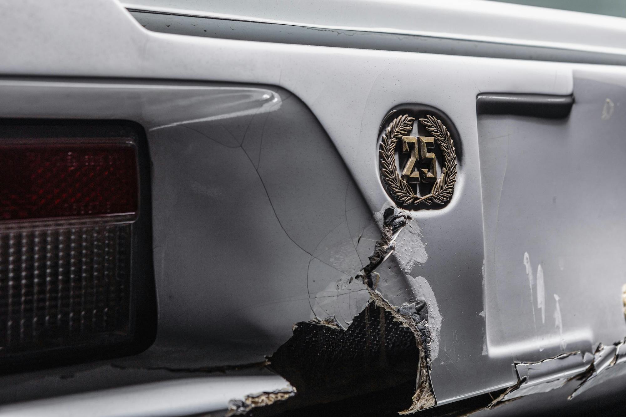 Wolf of Wall Street Film 1989 Lamborghini Countach rear damage