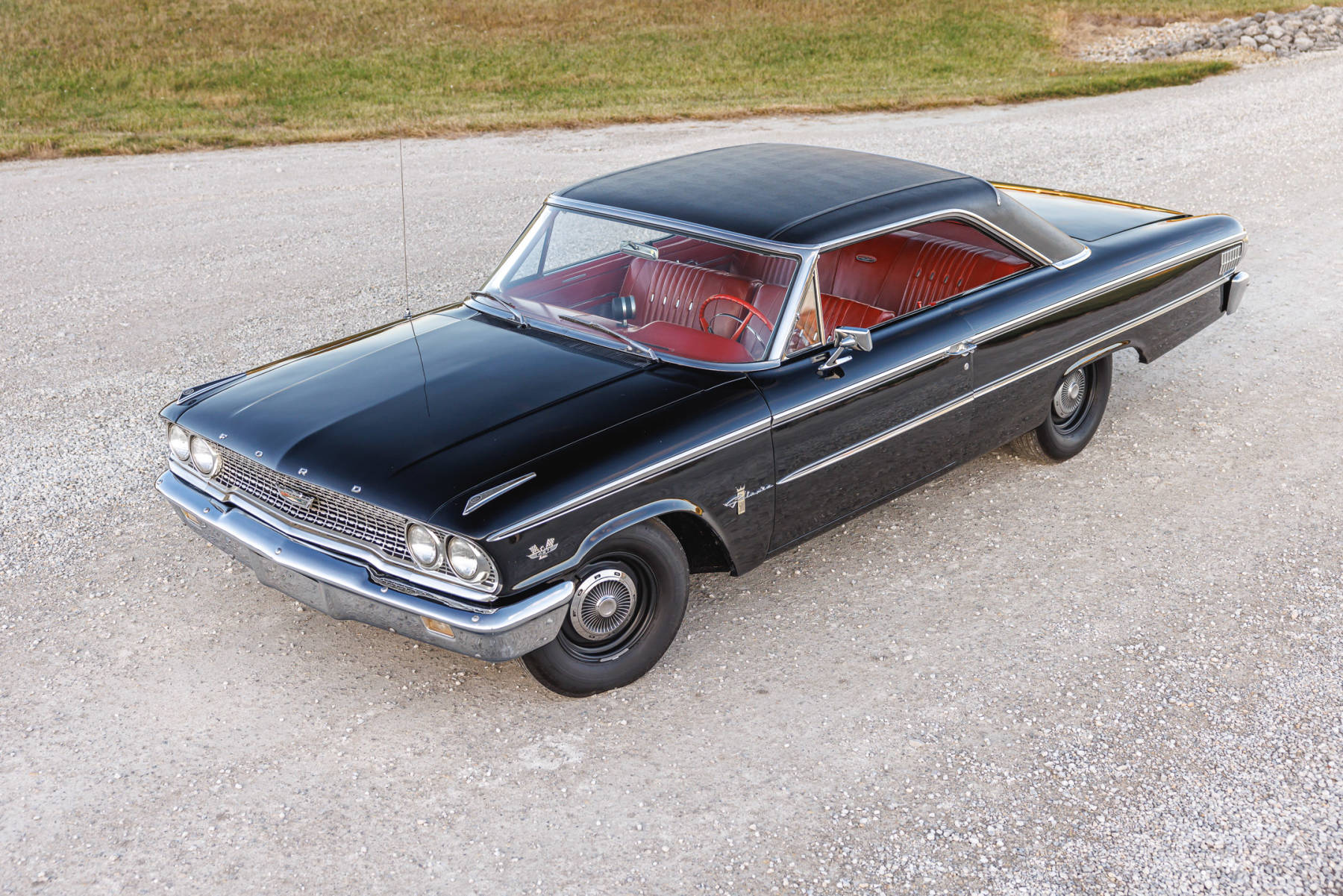 1963-Ford-Galaxie-500-R-Code high angle front three quarter