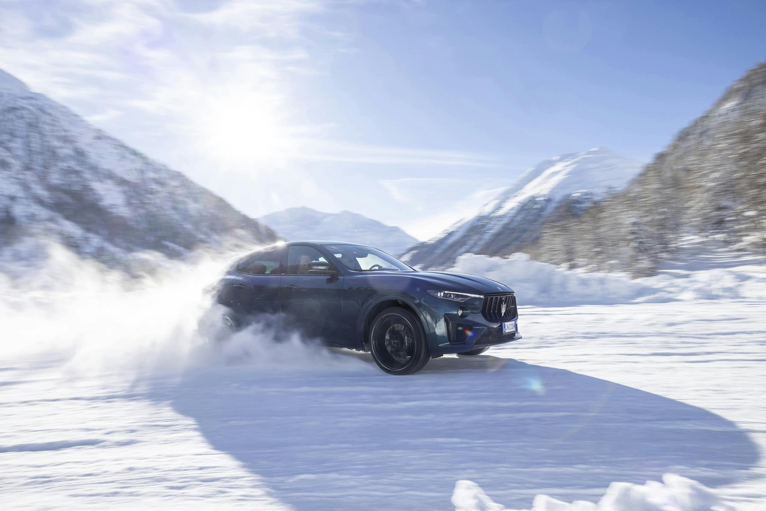 2024 Maserati Levante Ultima crossover suv driving action snow
