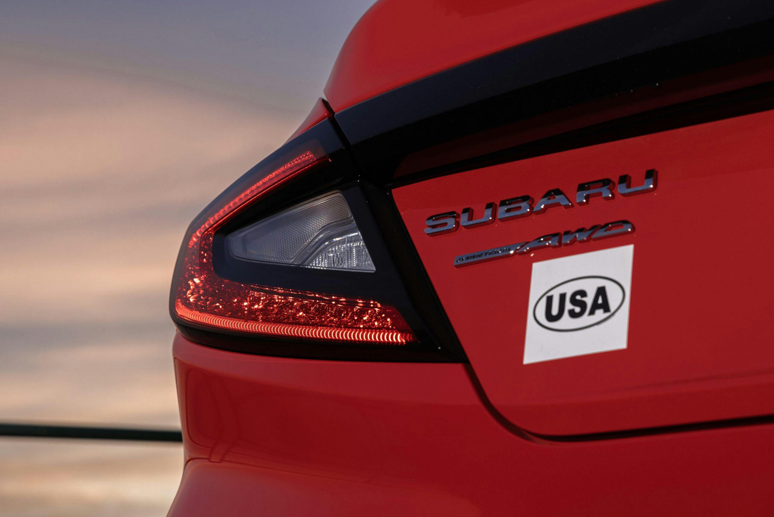 2024 Subaru WRX TR badge detail taillight