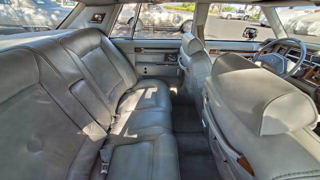 1980 Cadillac Seville Elegante interior rear seats