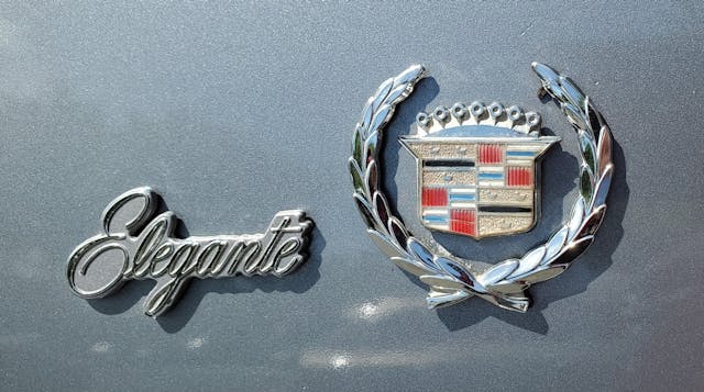 1980 Cadillac Seville Elegante emblems