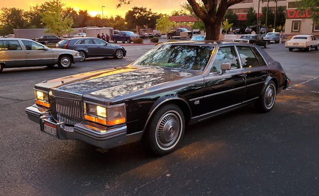 1980 Cadillac Seville Elegante front three quarter sundown